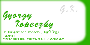 gyorgy kopeczky business card